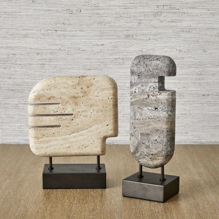 Ancient Lore Sculpture Travertine - Medium