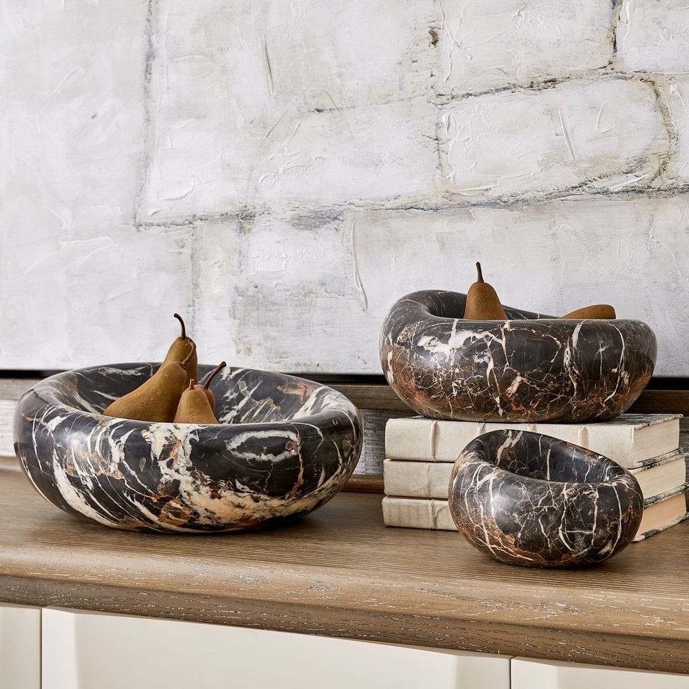 Swaddle Bowls in Michelangelo Marble Set of 2