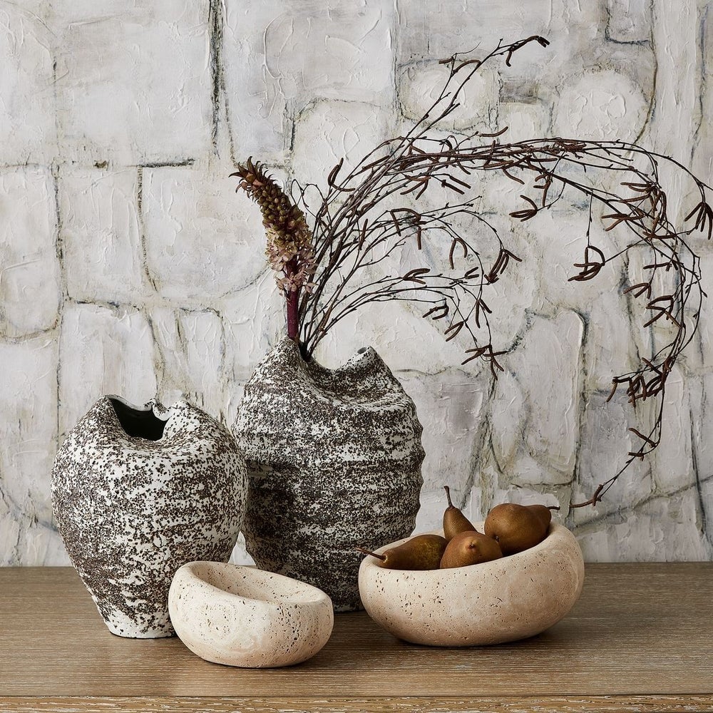 Swaddle Bowls in Travertine Set of 2