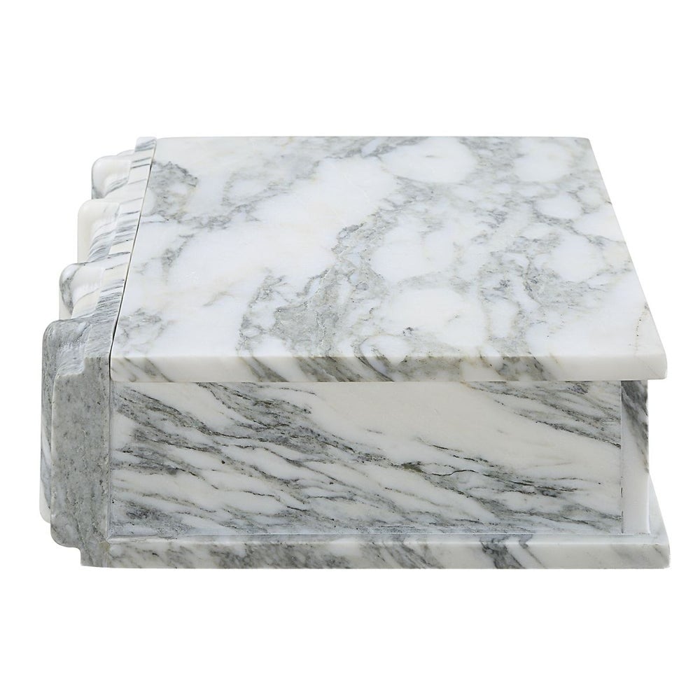 Novel Box in Arabescato Marble Large