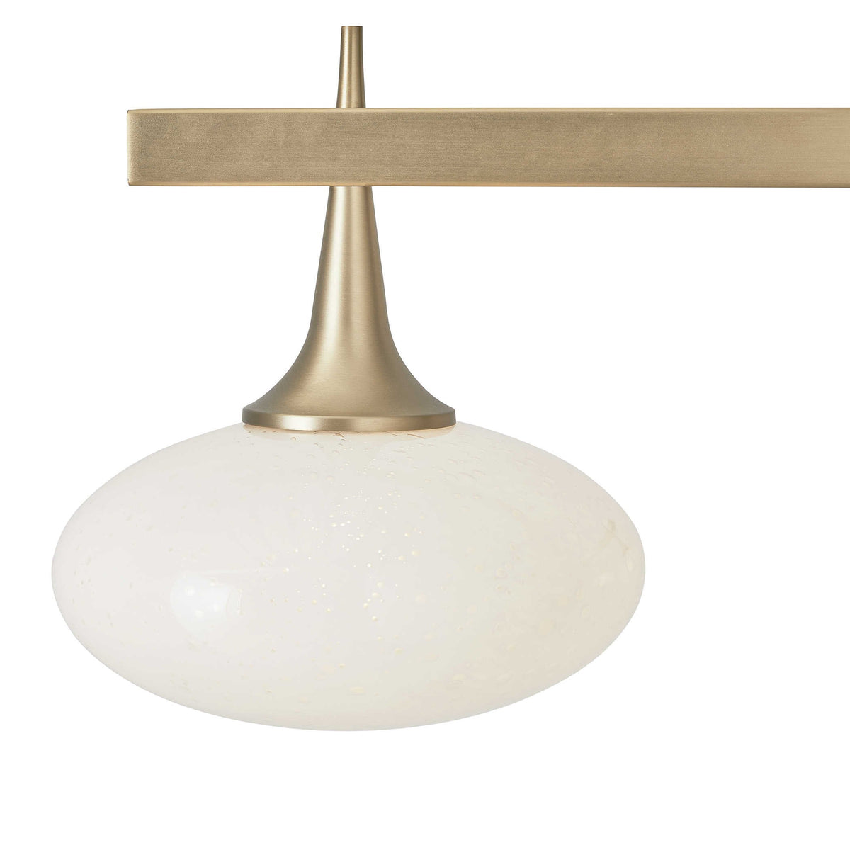 Suspension 6 Light Chandelier in Rich Brass