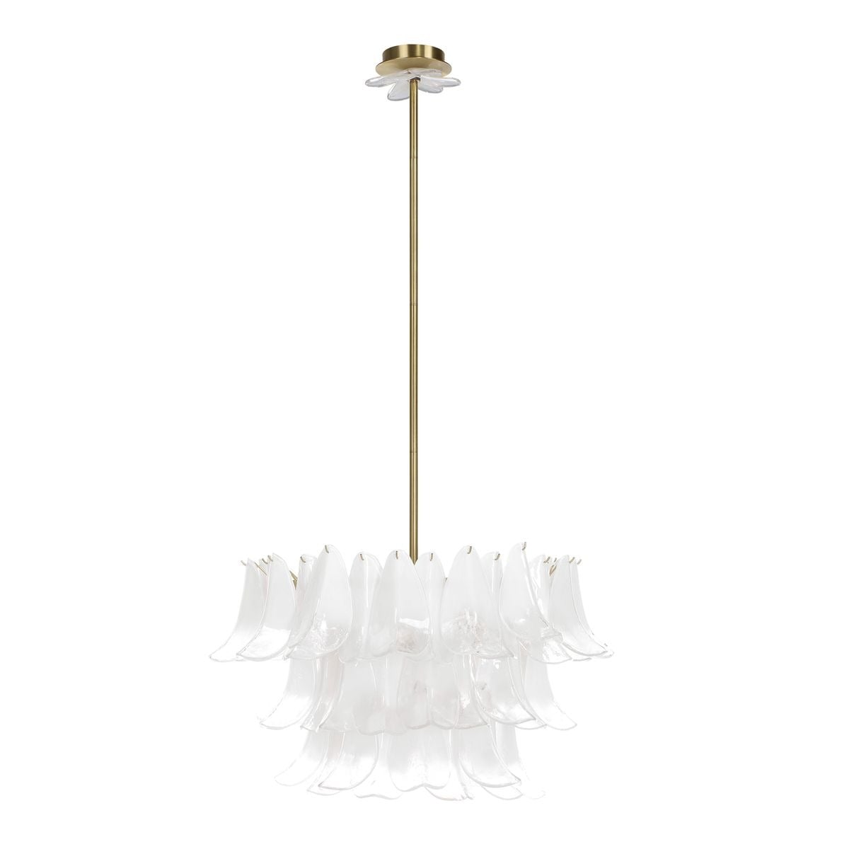 White Lotus 10 Light Pendant