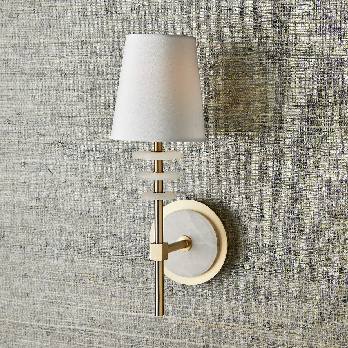 Alabaster Torch Wall Light