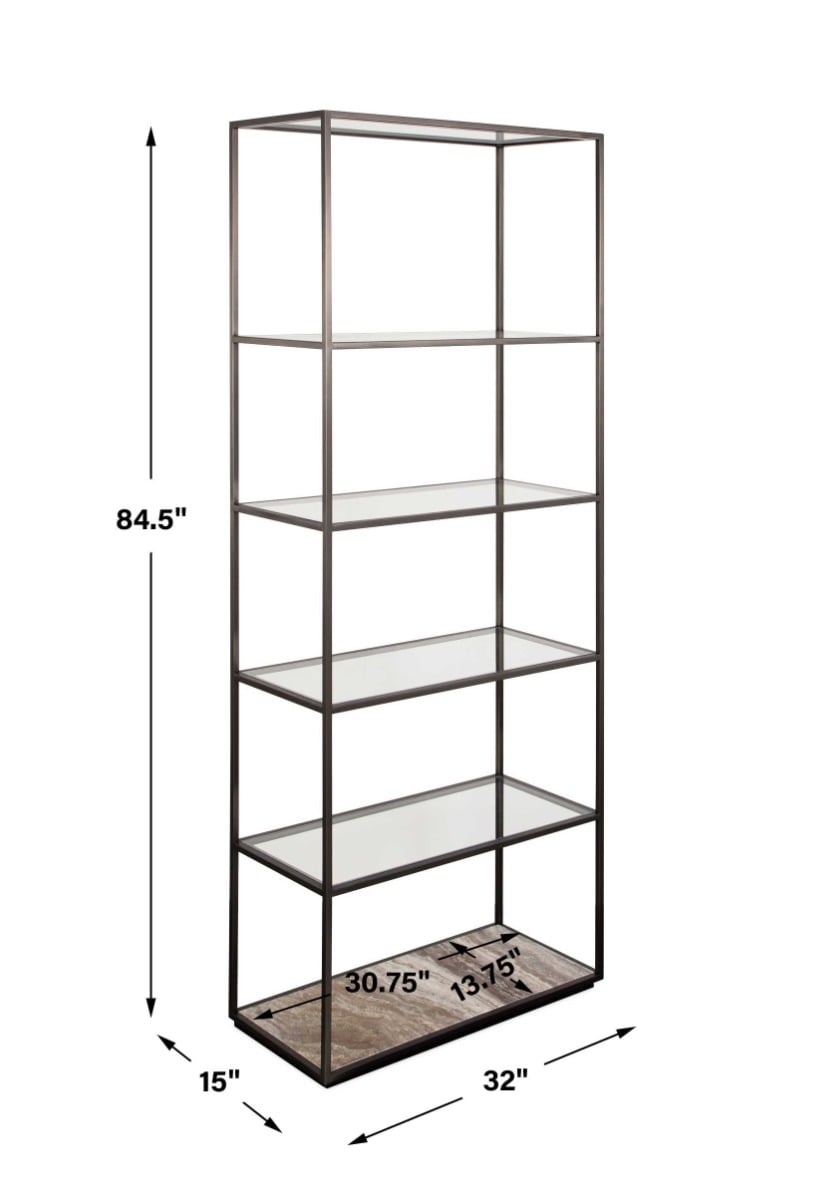 Floating Plane Etagere in Bronze