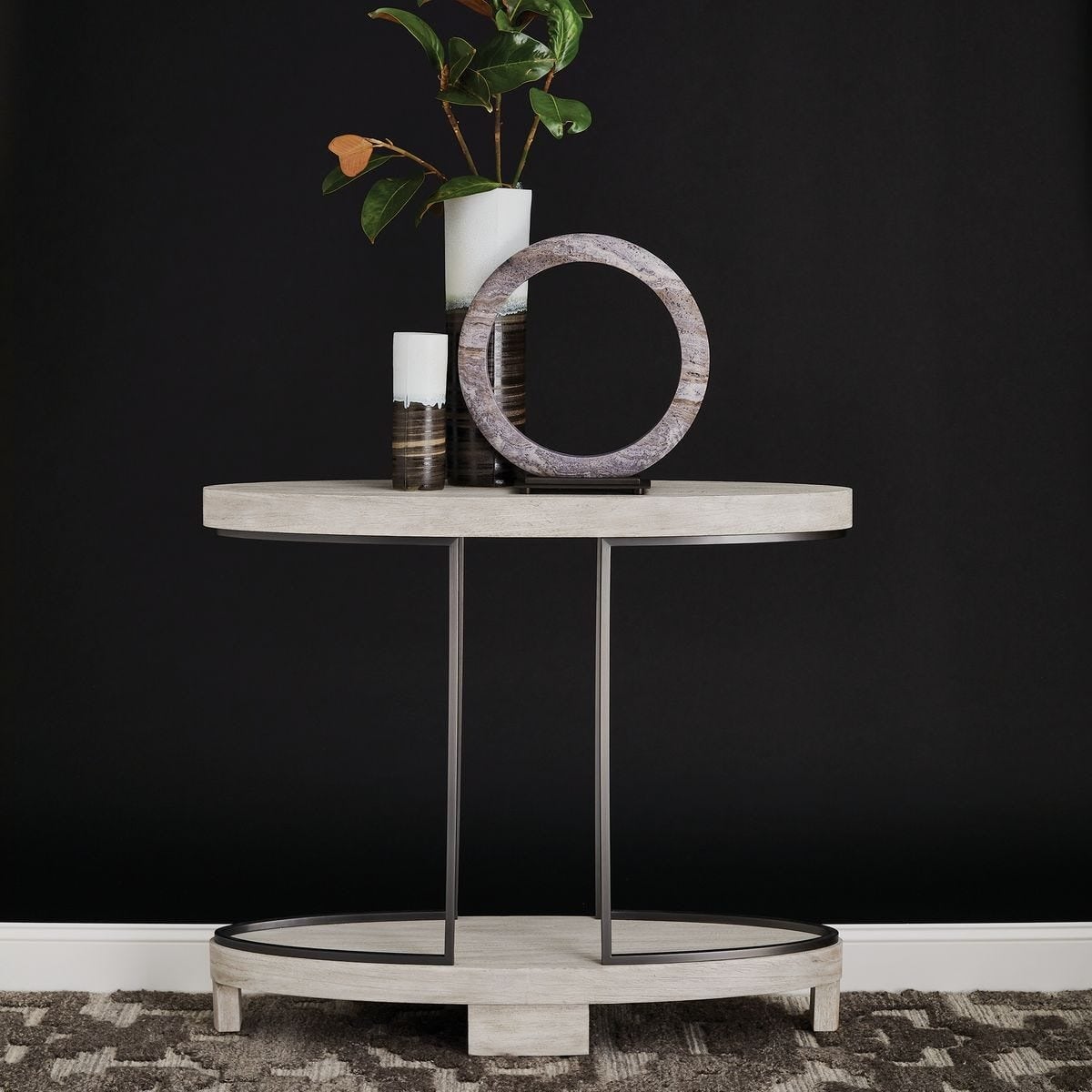 Ovoid Console Table - Scrubbed Elm