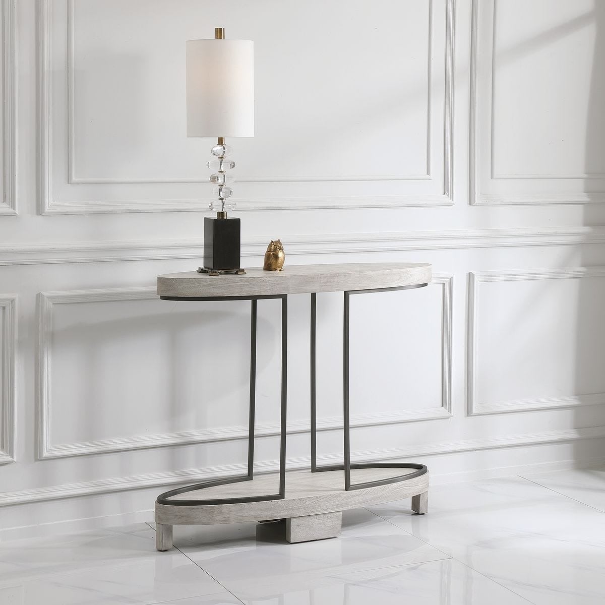 Ovoid Console Table - Scrubbed Elm