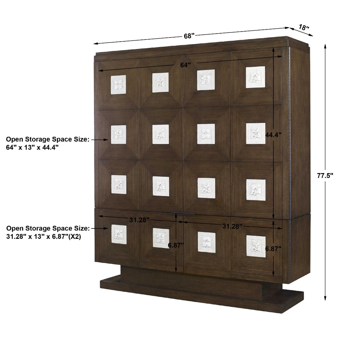 Botanical Large Wooden Cabinet