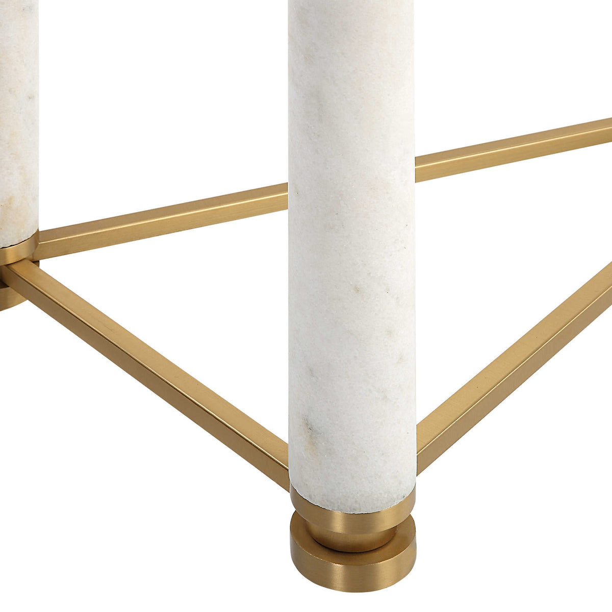 White Pillar Console Table