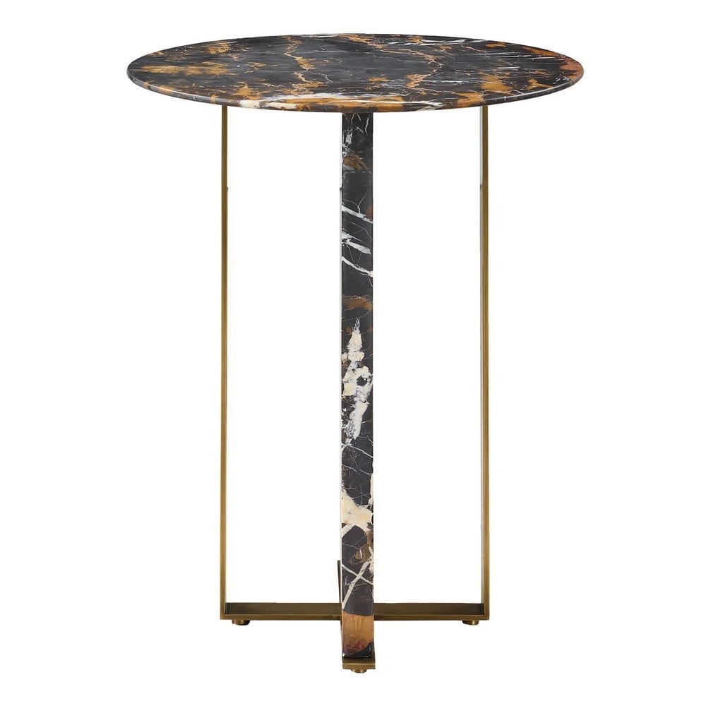 Joist Accent Table in Michelangelo Marble