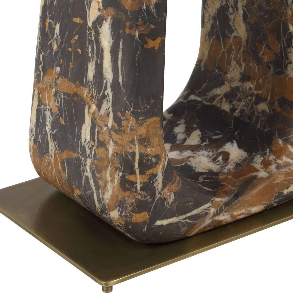 About Turn Console Table in Michelangelo Marble