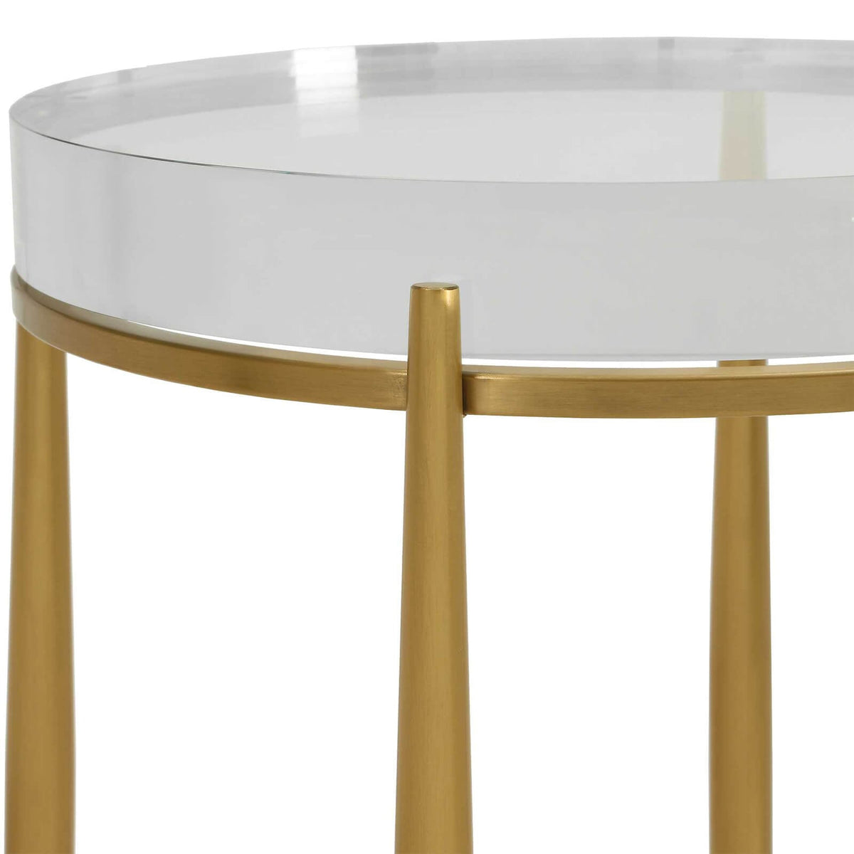 Crystal Clear Round Accent Table