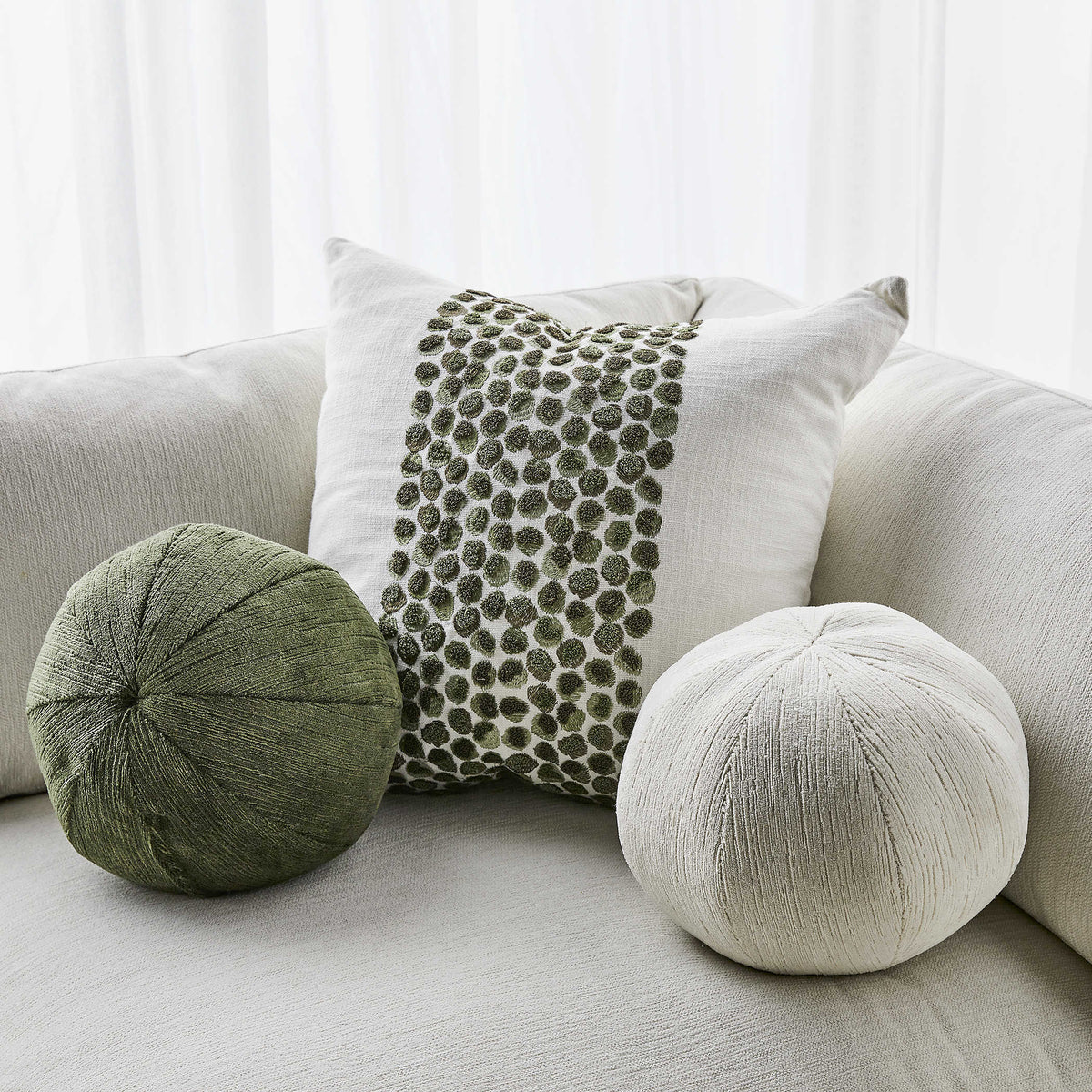 Ball Bearing Cushion - Martini Olive