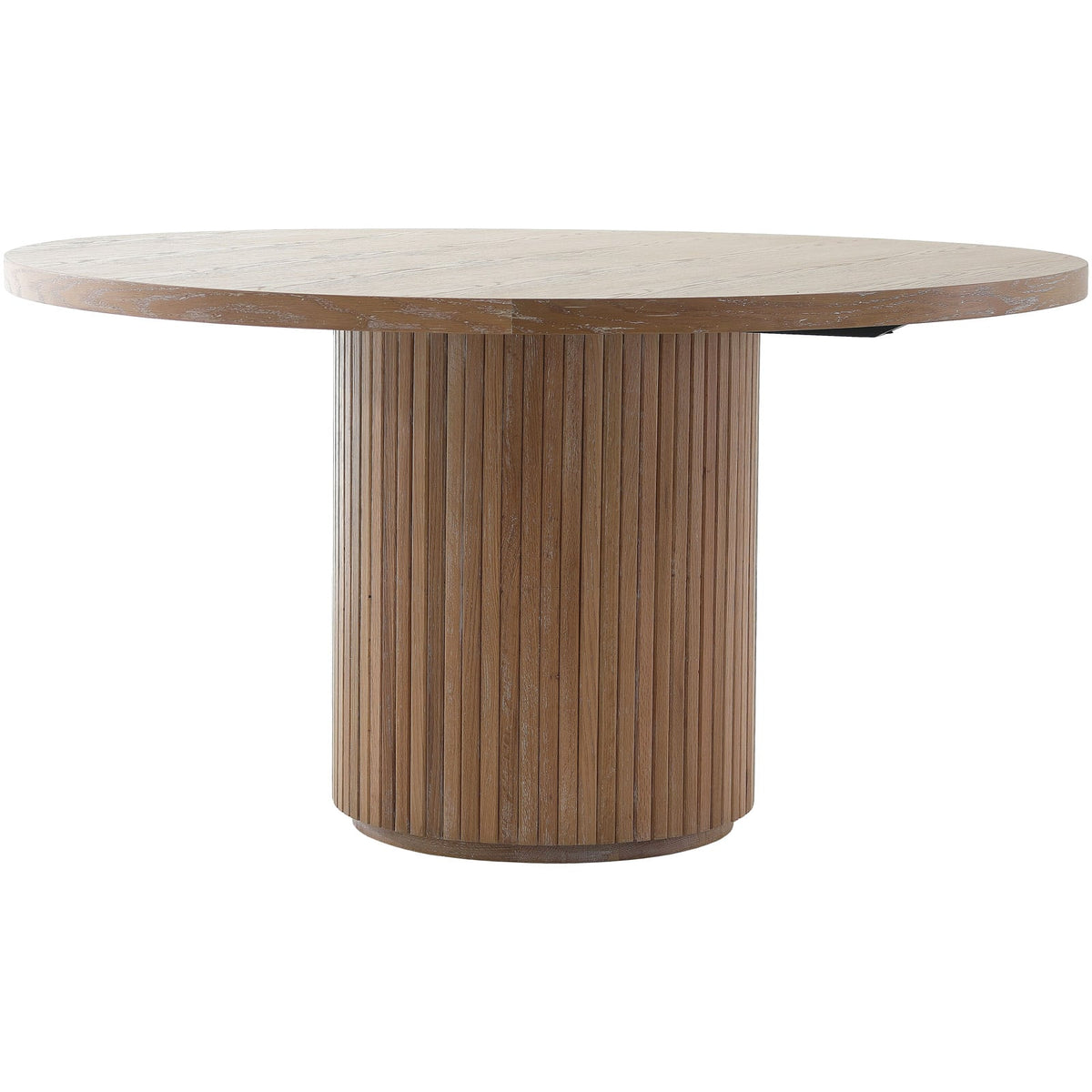 Reeded Round Dining Table in Oak - 140cm