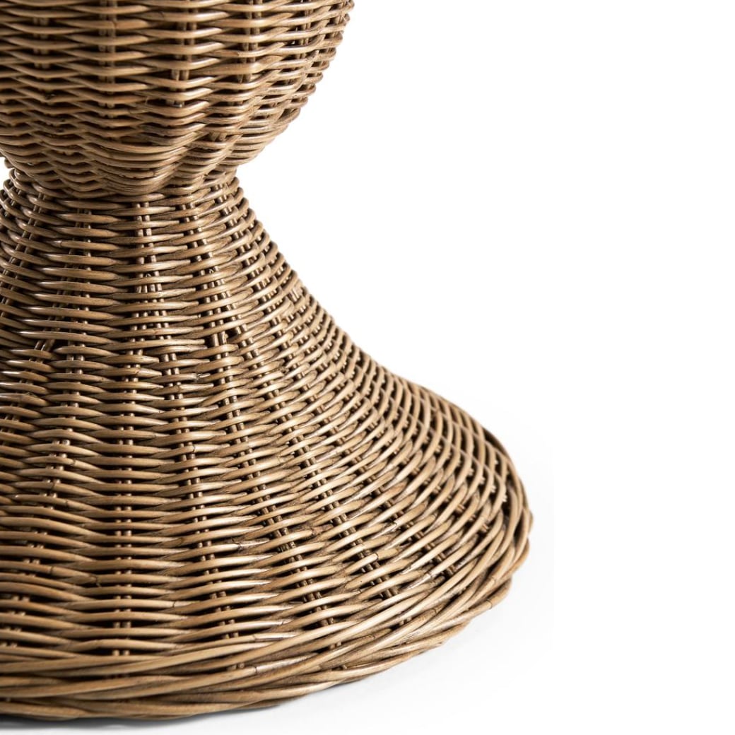 Palm Court Round Travertine Side Table