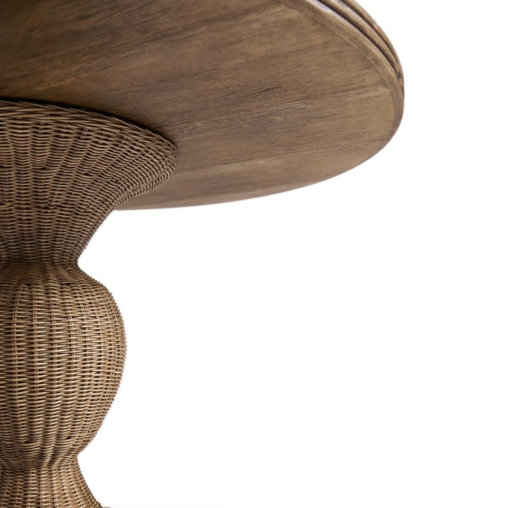 Palm Court Round Dining Table in Rattan - 117cm