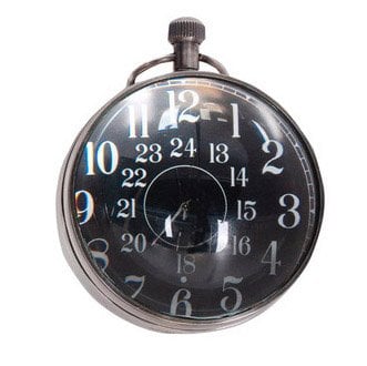 Library Eye of Time Clock - Silver