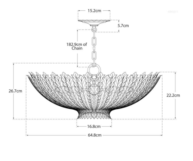 Hampton Medium Chandelier | Plaster White