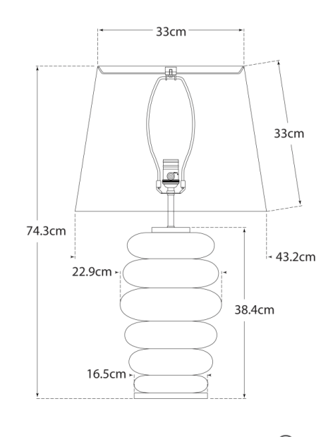 Phoebe Stacked Table Lamp | Crystal Bronze