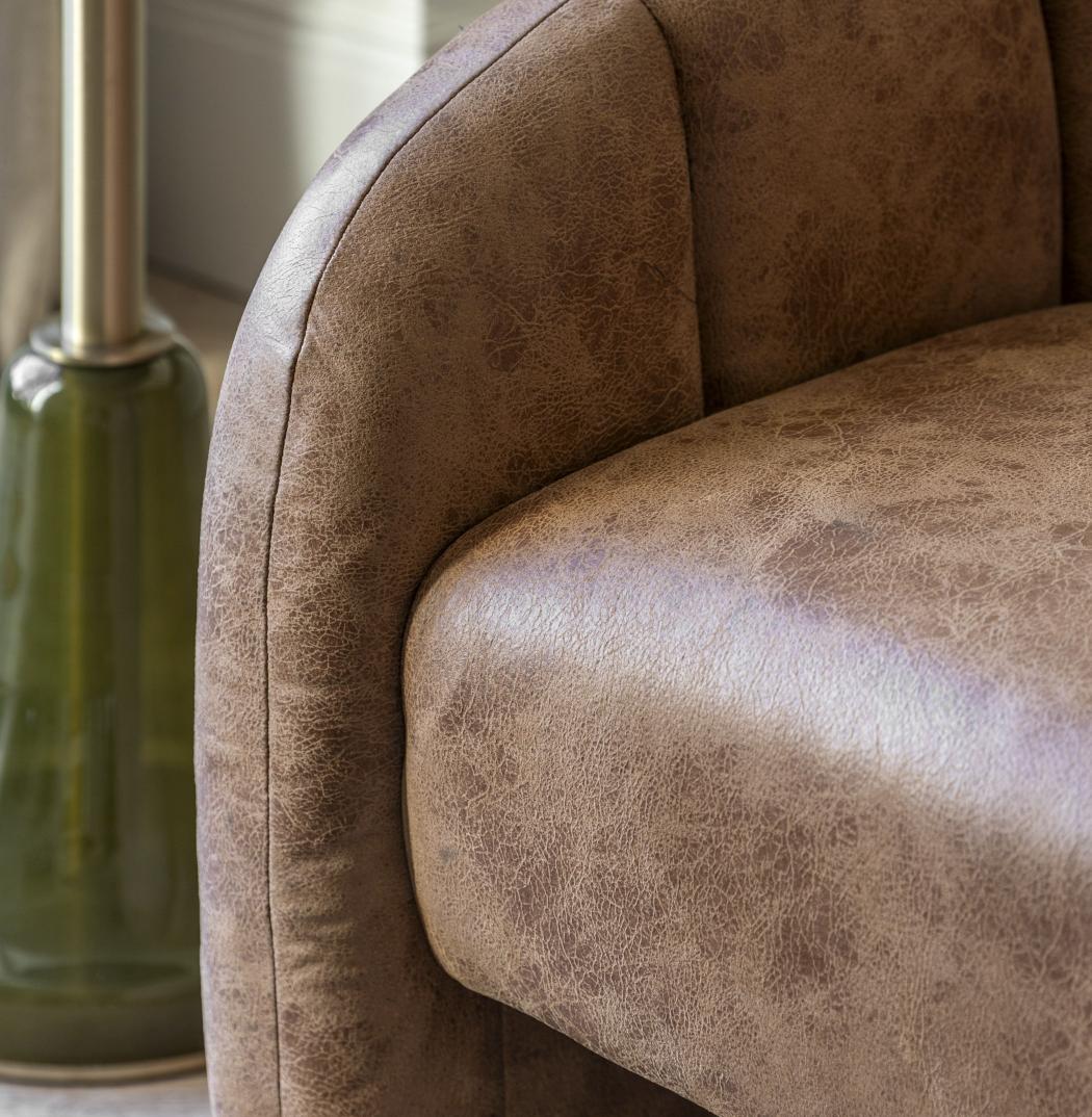 Novella Tub Chair Antique Tan Leather