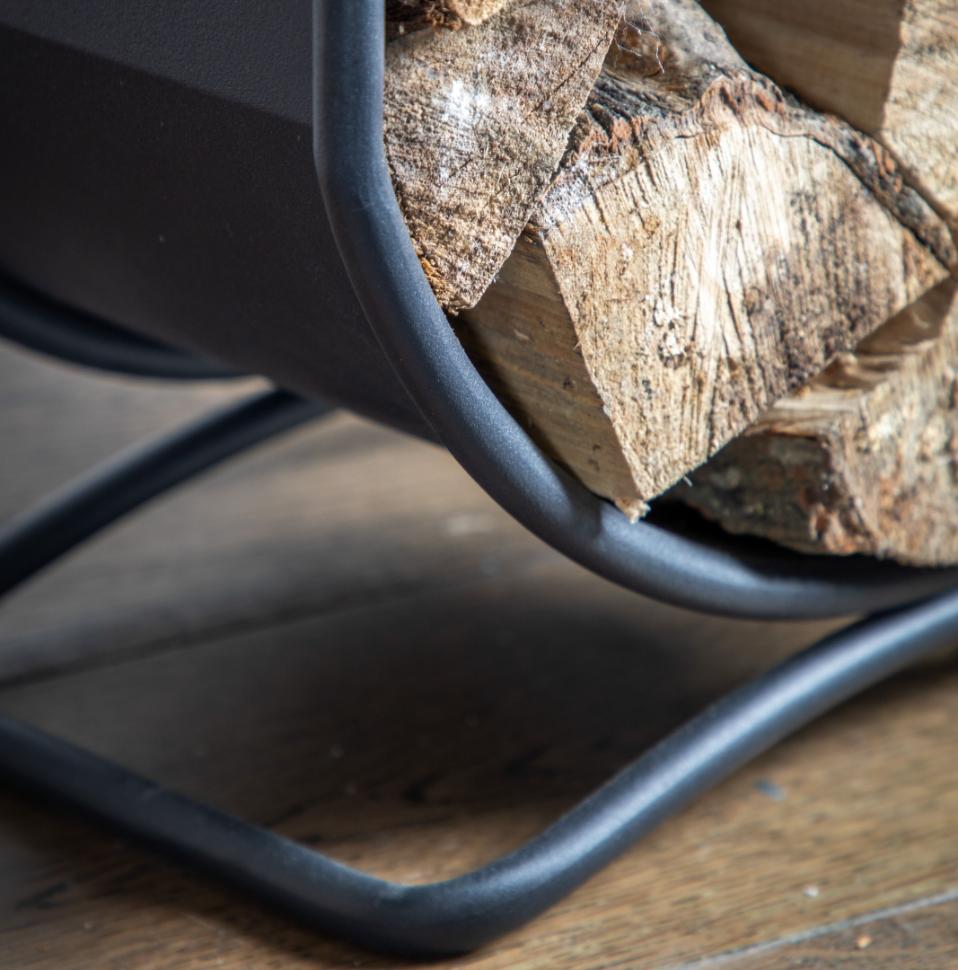 Earl Log Basket in Black