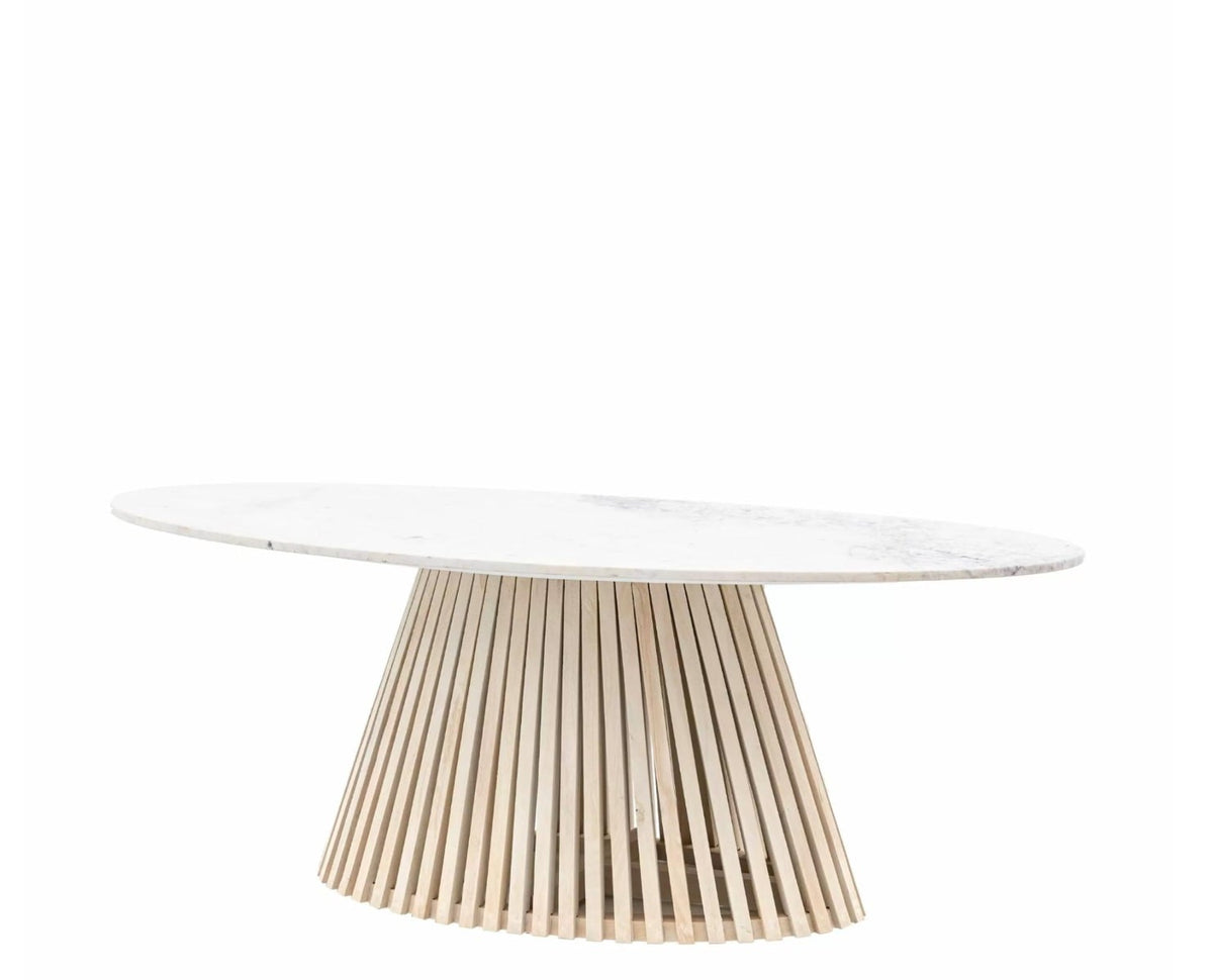 Pickett Marble Oval Dining Table - 200cm
