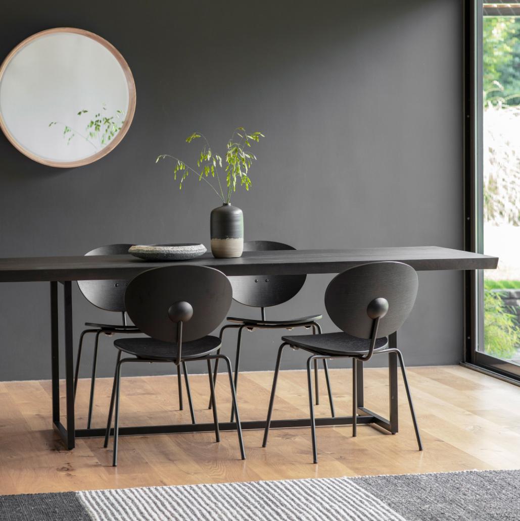 Fogen Dining Table in Black - 220cm