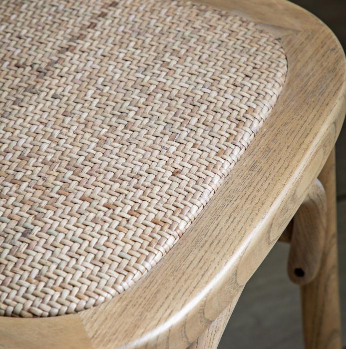 Barista Chair in Natural Rattan - Set of 2