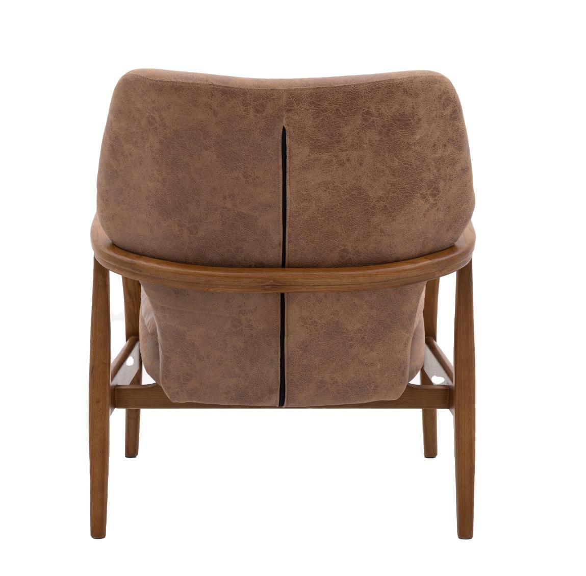 Olska Armchair Brown Leather