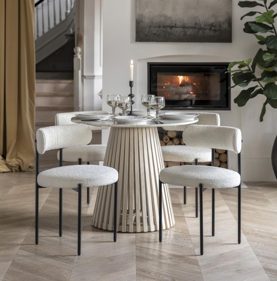 Avey Dining Chair in Vanilla - Set of 2