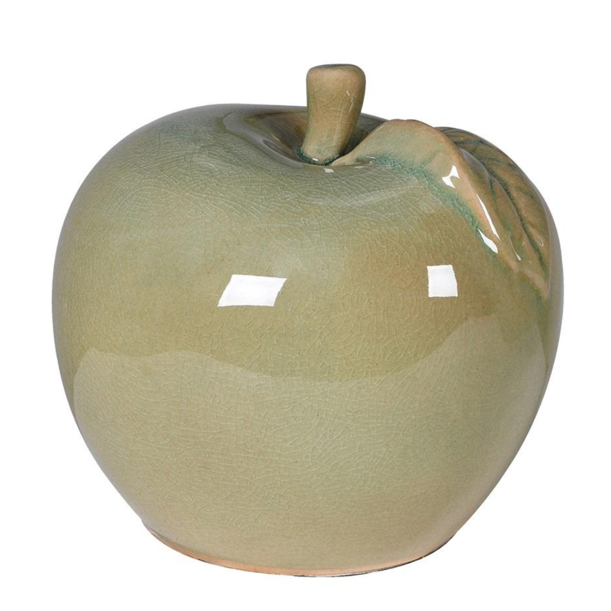 Sage Ceramic Apple Ornament