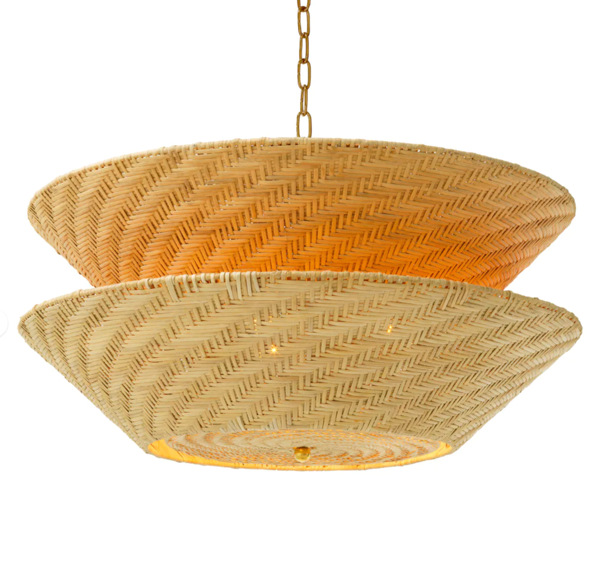 Chandelier Tavira in Natural Rattan