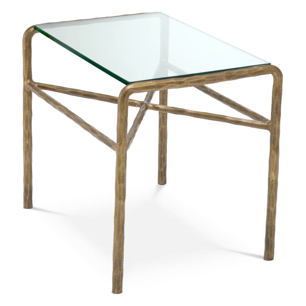 Side Table Xandria in Vintage Brass