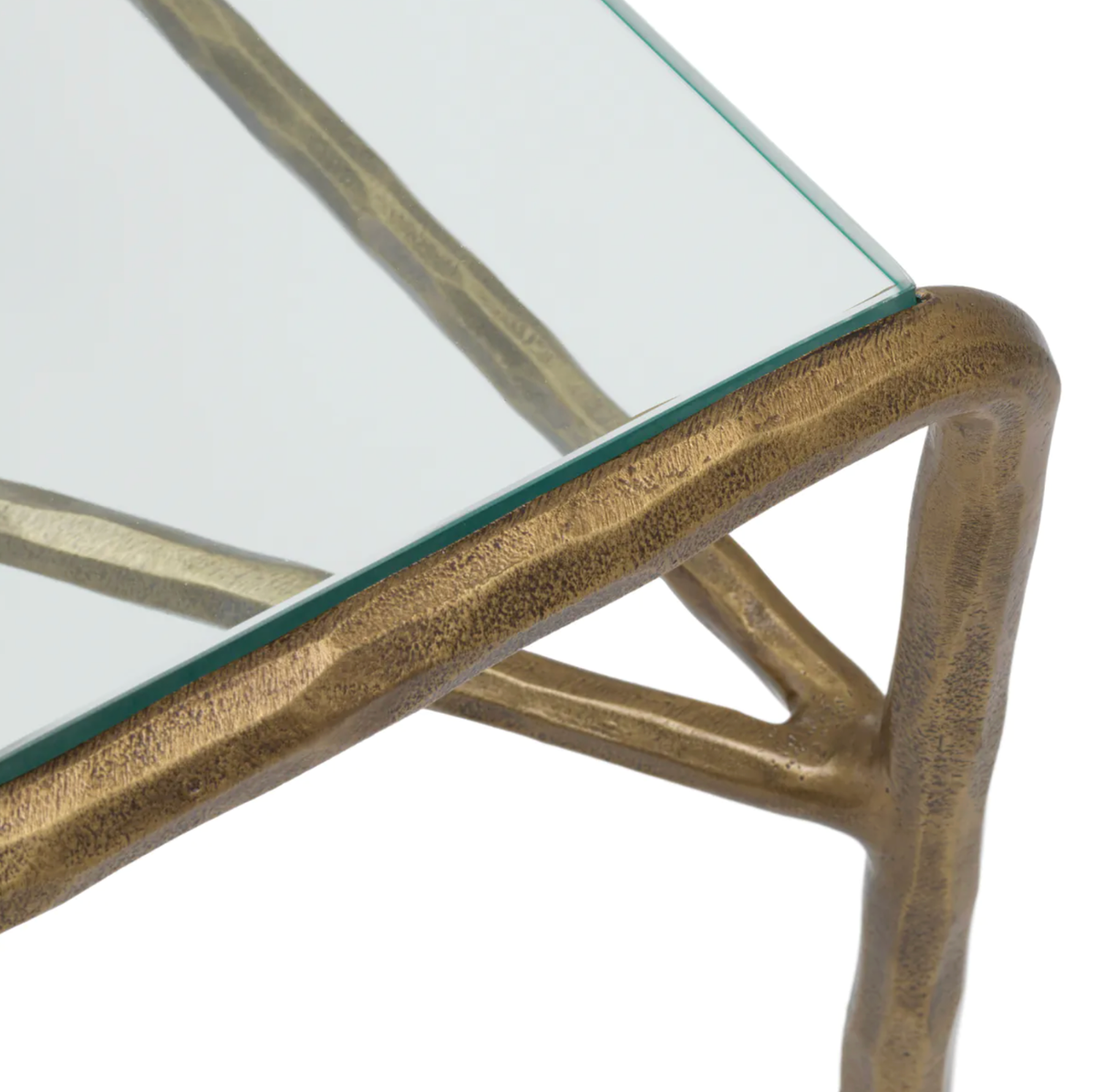 Side Table Xandria in Vintage Brass
