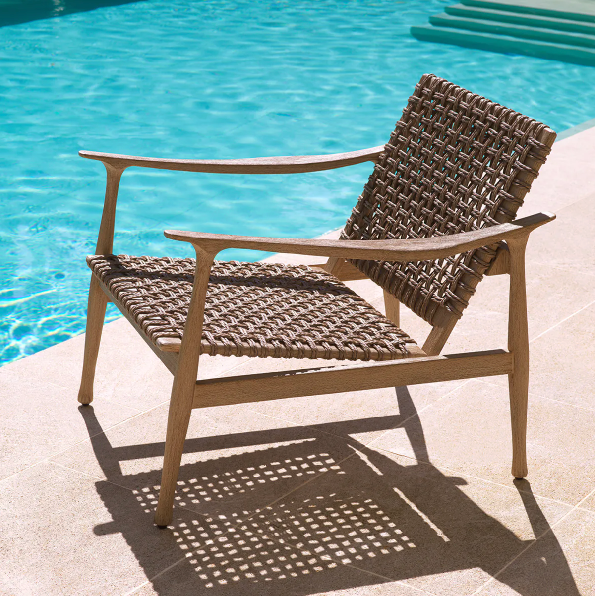 Outdoor Chair Manzo in Aged Teak