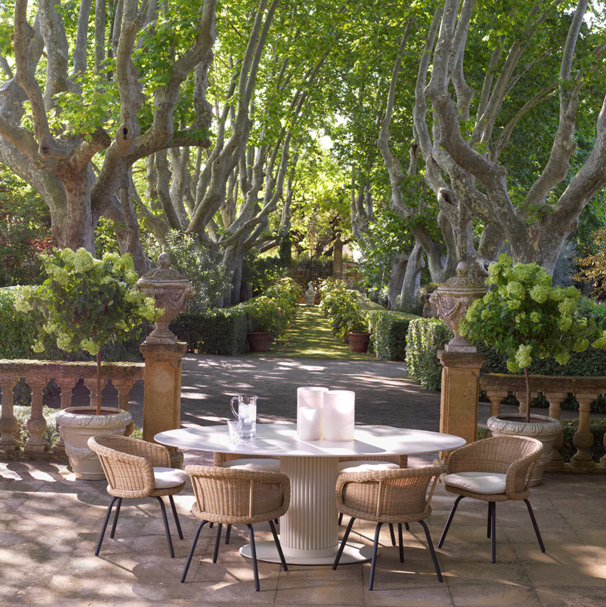 Volterra Indoor-Outdoor Oval Dining Table in Sand - 200cm