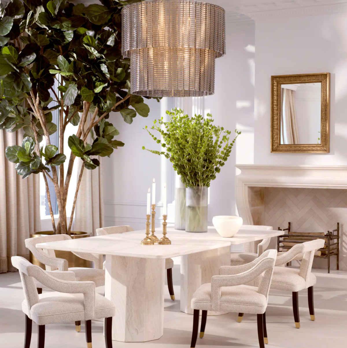 Imperial Chandelier with Smoked Glass - Double