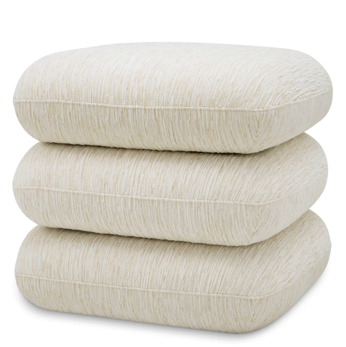 Greenwich Stool in Jacquard Off-White