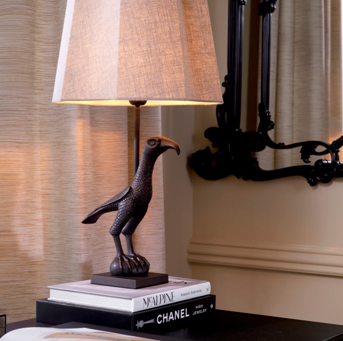Falcon Table Lamp in Bronze