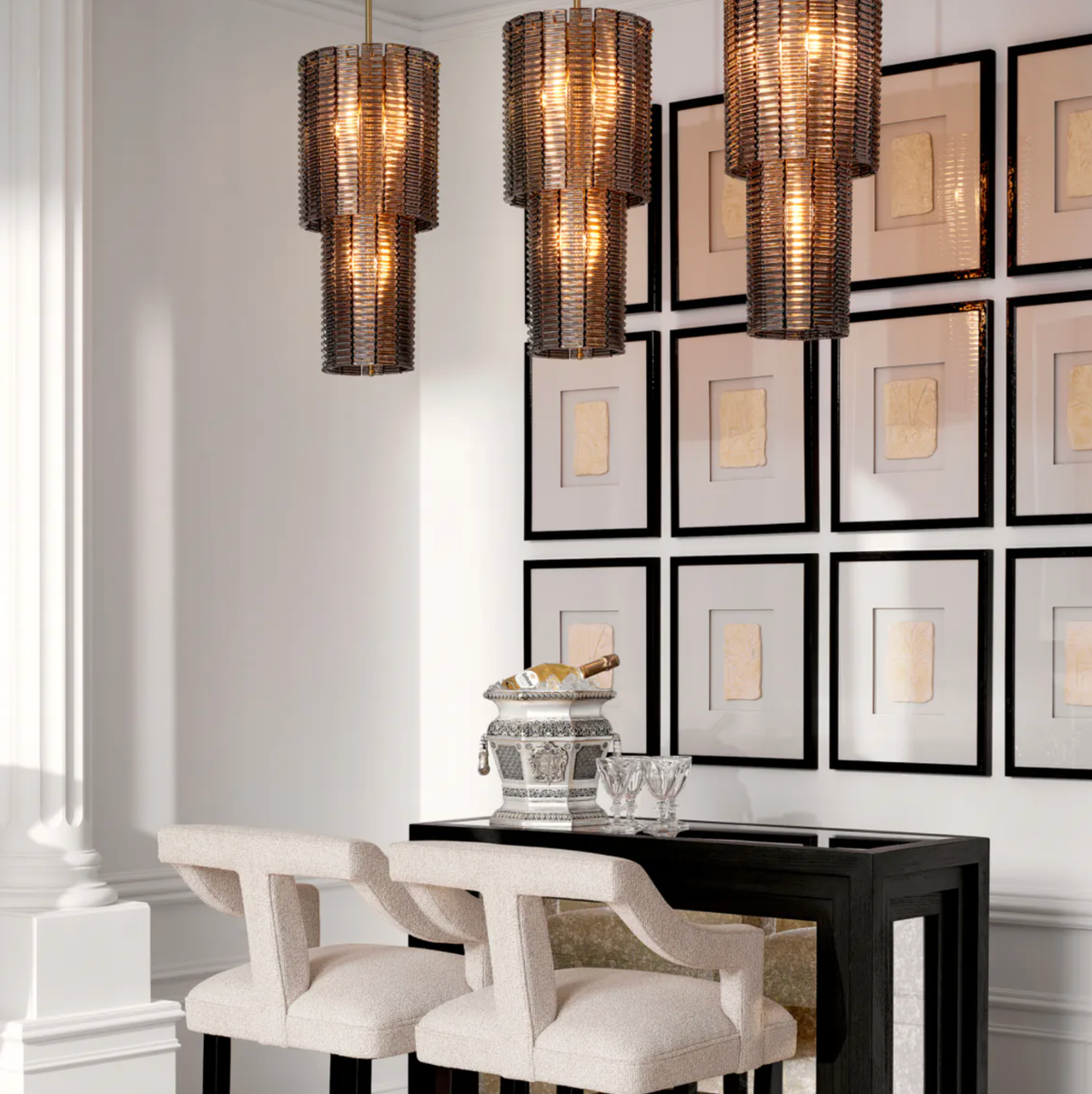 Imperial Chandelier with Smoked Glass - Small