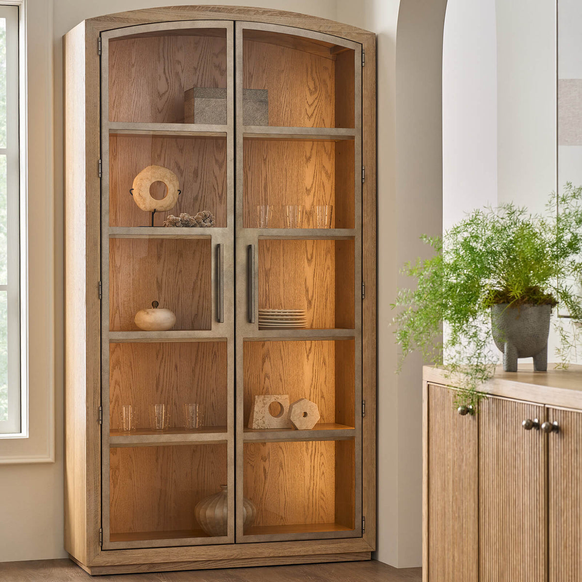 Scribe Display Cabinet in Skylark