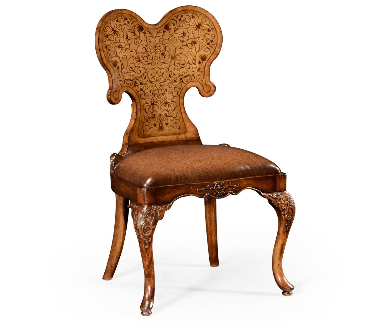 Seaweed Marquetry Side Chair