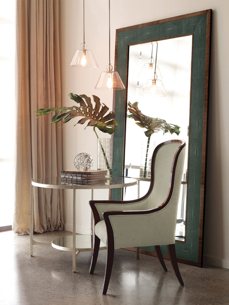 Floor Mirror in Anthracite Shagreen