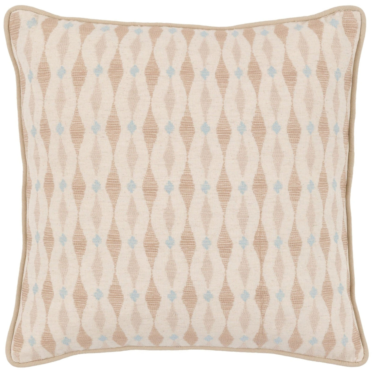 Sierra Ikat Embellished Cushion in Natural
