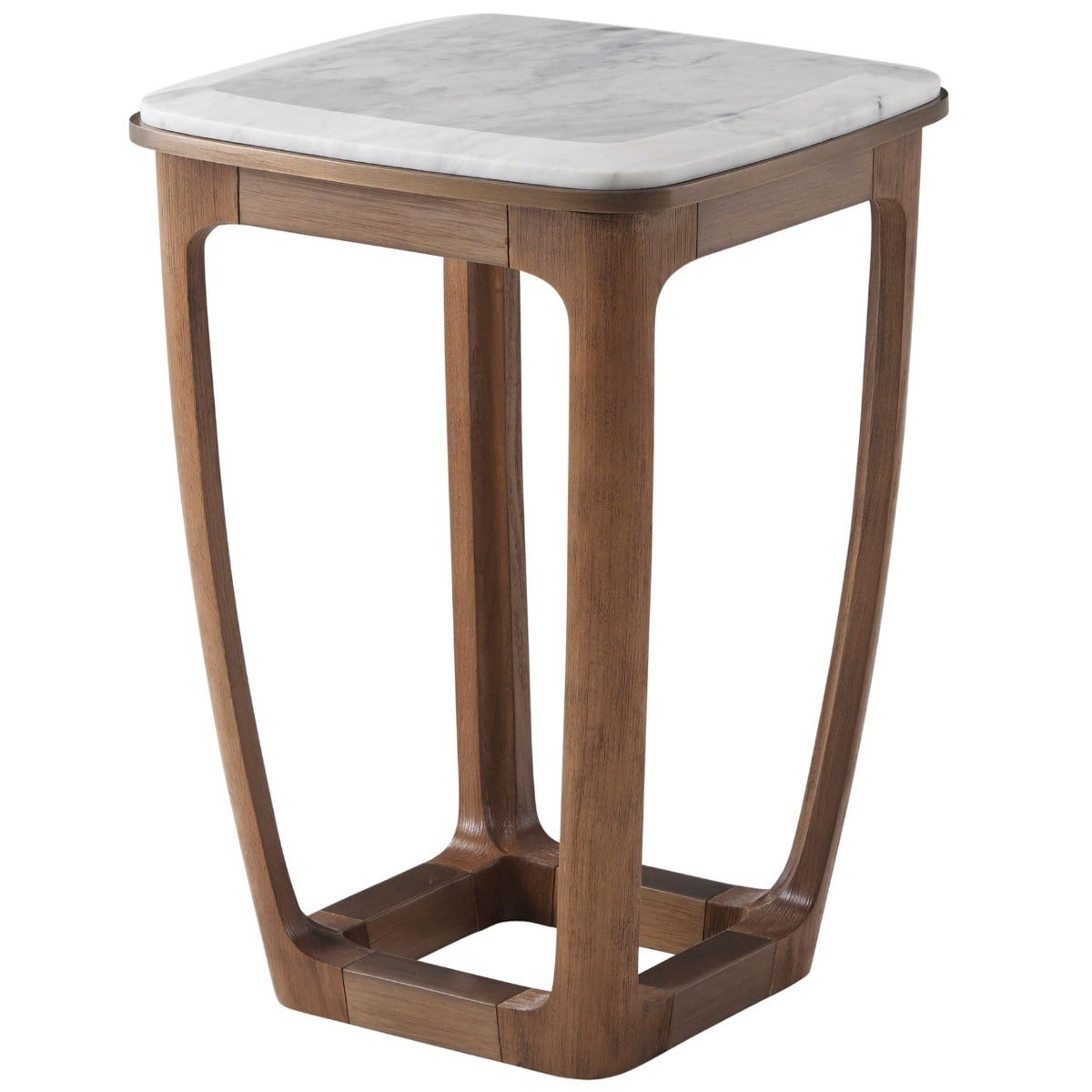 Converge Marble Accent Table in Caribbean Cask