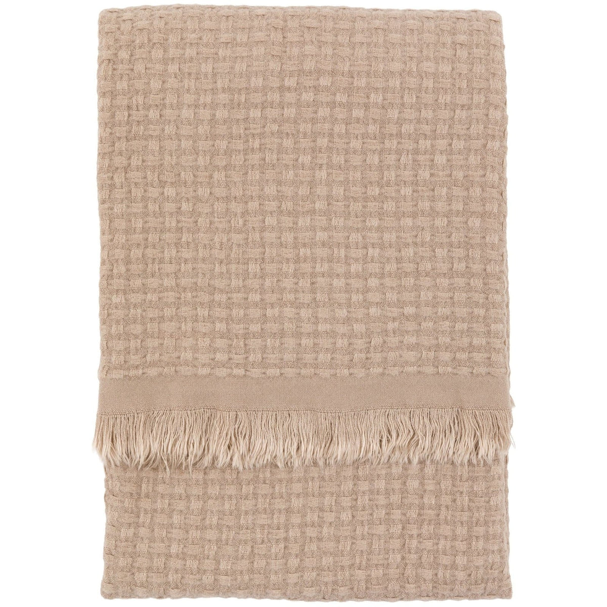 Soft Touch Waffle Throw in Natural