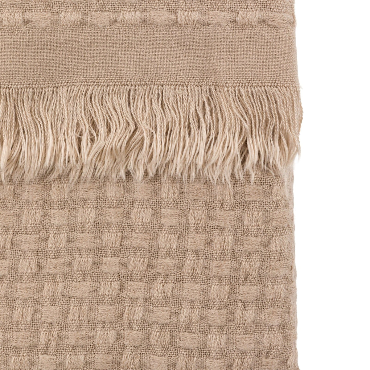 Soft Touch Waffle Throw in Natural