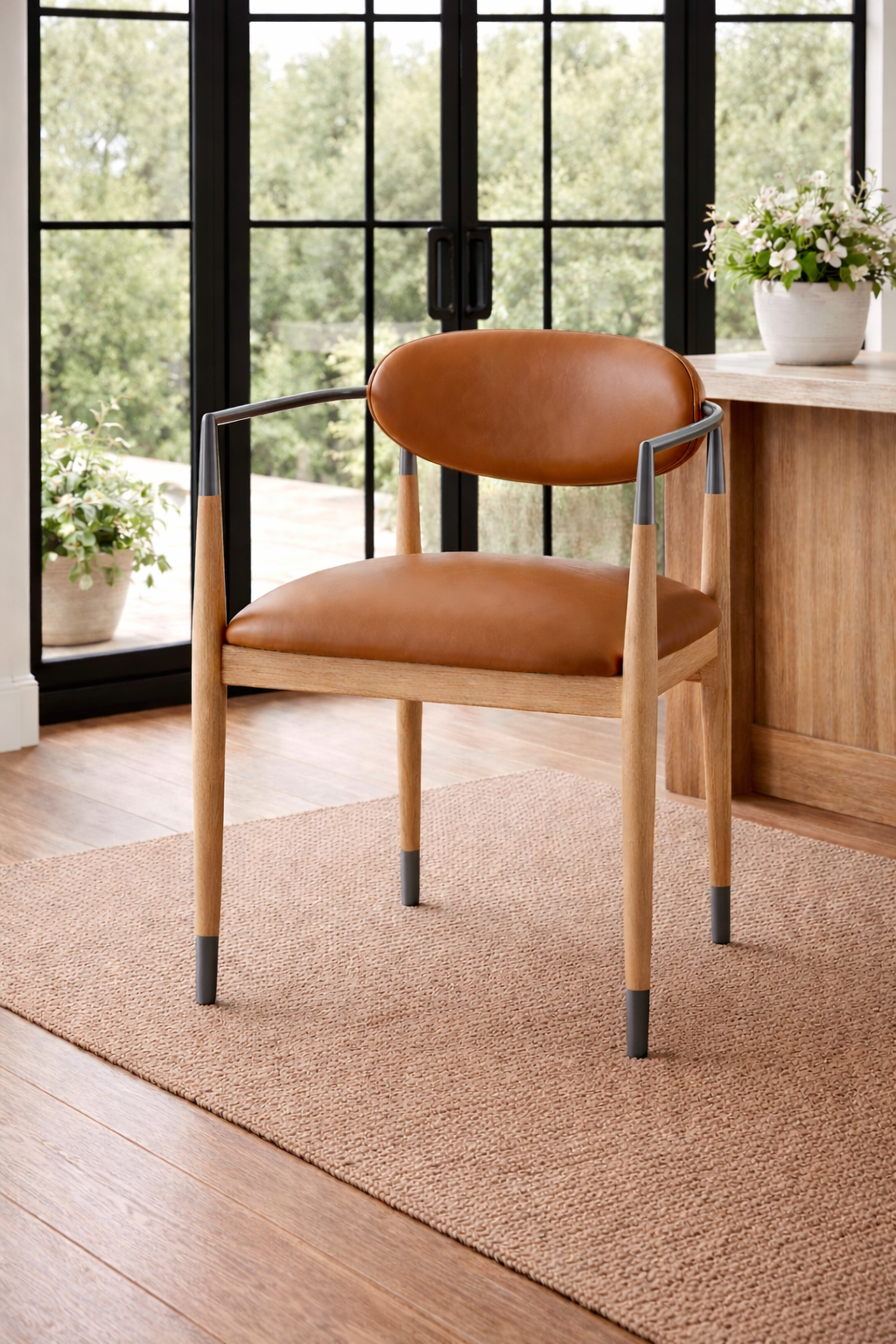 Soho Dining Chair in Natural and Bronze