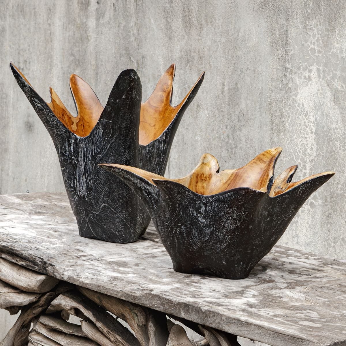 Starpetal Indoor/Outdoor Bowls, Set of 2