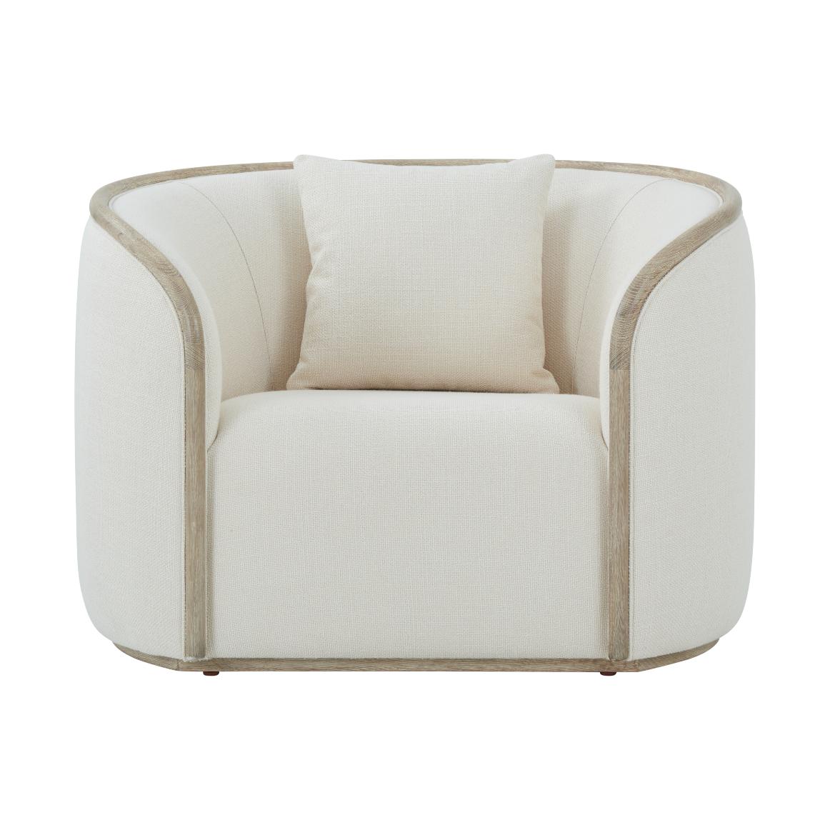 Repose Wooden Upholstered Club Chair in Grey Oak