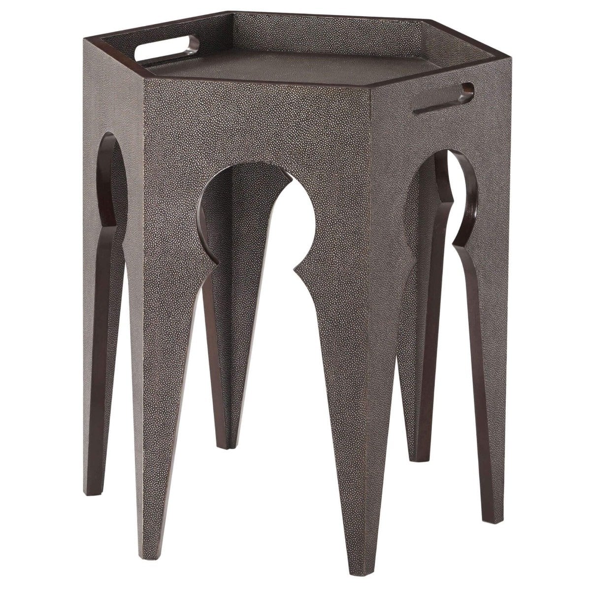 Radium Hexagonal Accent Table in Tempest